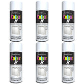 6X Paint Factory Antique White Gloss Spray Paint 400ml Spray Paint